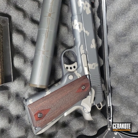 Powder Coating: 1911,Sig Sauer,22lr,Crushed Silver H-255,Pistol,Sniper Grey H-234