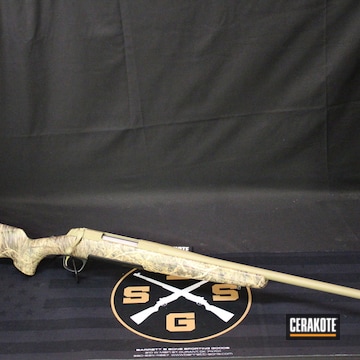 Cerakoted Browning X-bolt Rifle Coated In H-235 Coyote Tan