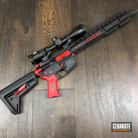 Powder Coating: Smith & Wesson M&P,Smith & Wesson,Two Tone,USMC Red H-167,Tactical Rifle,AR-15