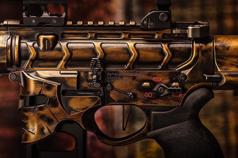 Battleworn AR-15 Rifle by Web User | Cerakote