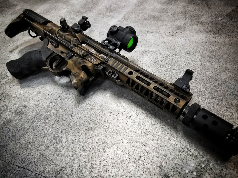 Battleworn AR-15 Rifle by Web User | Cerakote