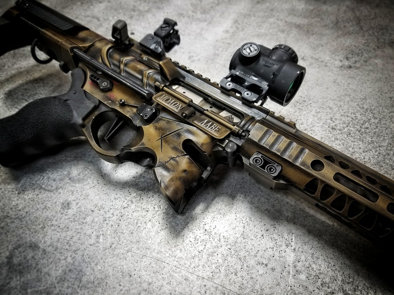 Battleworn AR-15 Rifle by Web User | Cerakote