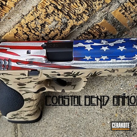 Powder Coating: Smith & Wesson M&P,Smith & Wesson,Graphite Black H-146,Distressed,Chocolate Brown H-258,M&P 40,NRA Blue H-171,Snow White H-136,USMC Red H-167,40cal,MAGPUL® FLAT DARK EARTH H-267,Distressed American Flag
