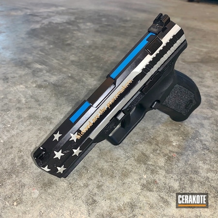Powder Coating: Graphite Black H-146,Thin Blue Line,Century Arms, Inc.,Pistol,Gold H-122,Shimmer Aluminum H-158,Canik,Color Fill,American Flag