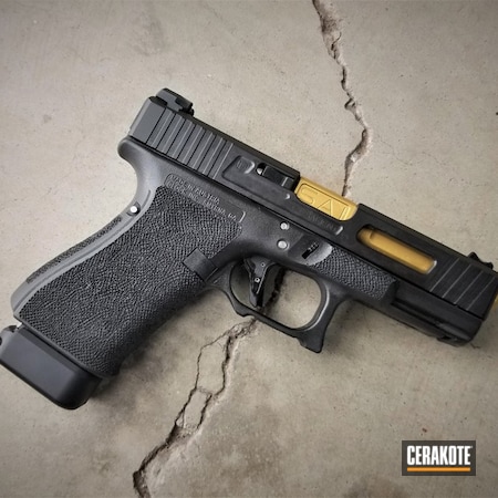Powder Coating: Graphite Black H-146,Glock,Pistol,Stippled,Salient Arms