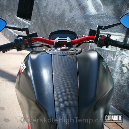 Powder Coating: Motorcycles,Ducati,BLACK VELVET C-7300,Exhaust,Custom,C-7300 Black Velvet