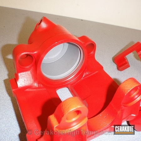 Powder Coating: Calipers,Automotive,STOPLIGHT RED C-143,Brake Caliper