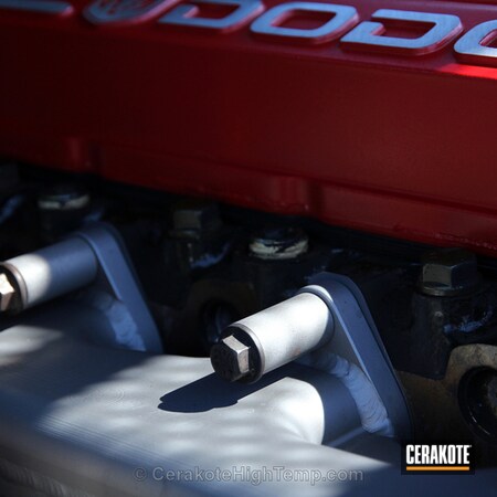 Powder Coating: Dodge,CERAKOTE GLACIER BLACK C-7600,Automotive,More Than Guns,Headers,CERAKOTE GLACIER SILVER C-7700