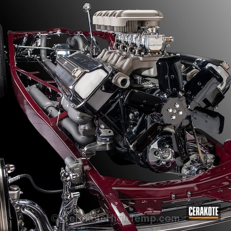 Powder Coating: Engine Parts,TITANIUM C-105,Engine,Automotive,Roadster,Ford,Gold C-122