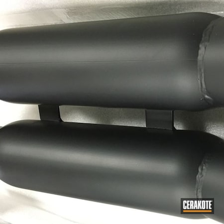 Powder Coating: Pipes,JET BLACK C-138,Exhaust