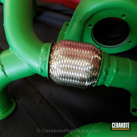 Powder Coating: CERAKOTE GLACIER GREEN - MTO  C-8100,Automotive,Exhaust,Turbo