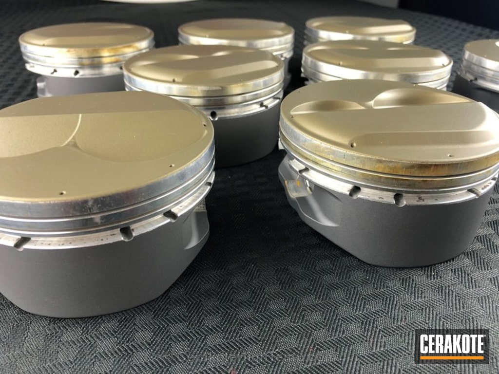 Piston Heads Coated In Cerakote C 186 By Tracey Cerakote