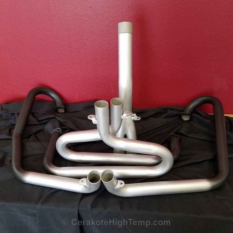 Buggy Header VW Buggy Exhaust in a Faded Black to Silver Cerakote Finish by Tammi ...