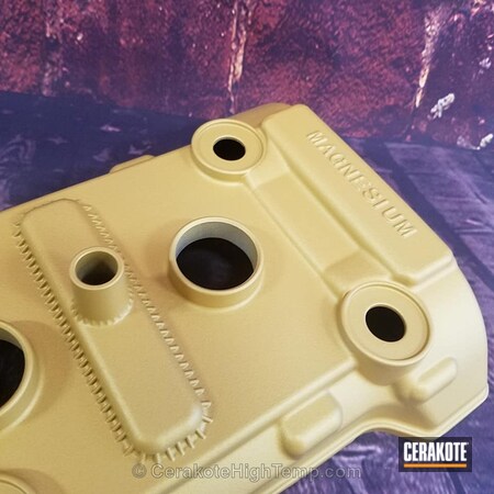 Powder Coating: Valve Cover,Automotive,CERAKOTE GLACIER GOLD  C-7800,More Than Guns