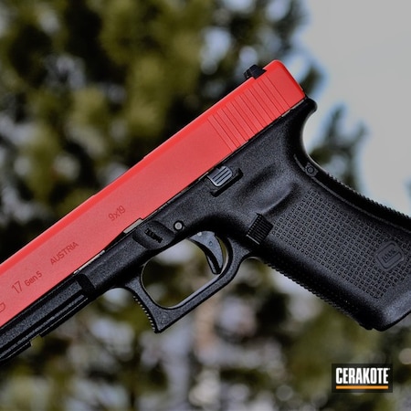 Powder Coating: Glock,Two Tone,Pistol,USMC Red H-167,Glock 17