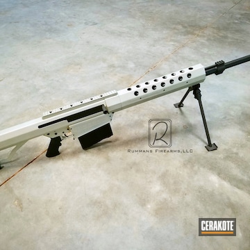 Cerakoted Serbu Rifle In Cerakote H-157 Bright Nickel