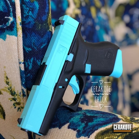 Powder Coating: Glock 43,9mm,Glock,Two Tone,Girlguns,Pistol,Tiffany & Co,Robin's Egg Blue H-175