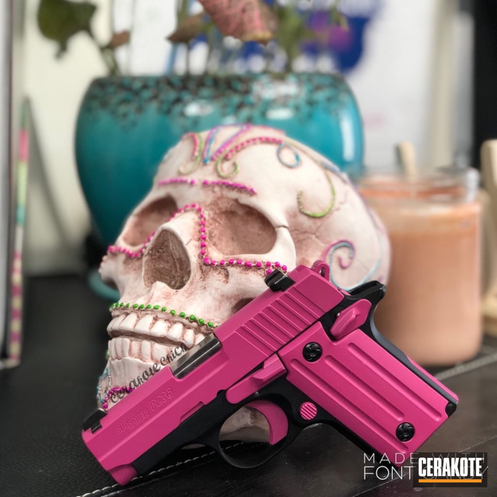 Sig Sauer P328 Handgun Cerakoted in H-224 Sig Pink by MELODIE YARBROUGH