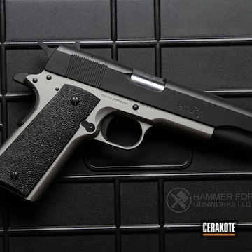 Cerakoted Remington 1911 R1 Handgun With Cerakote H-146 And H-170