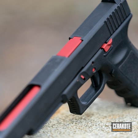Powder Coating: Red,Glock,Two Tone,Barrel,FIREHOUSE RED H-216,Glock 17,Accent Color