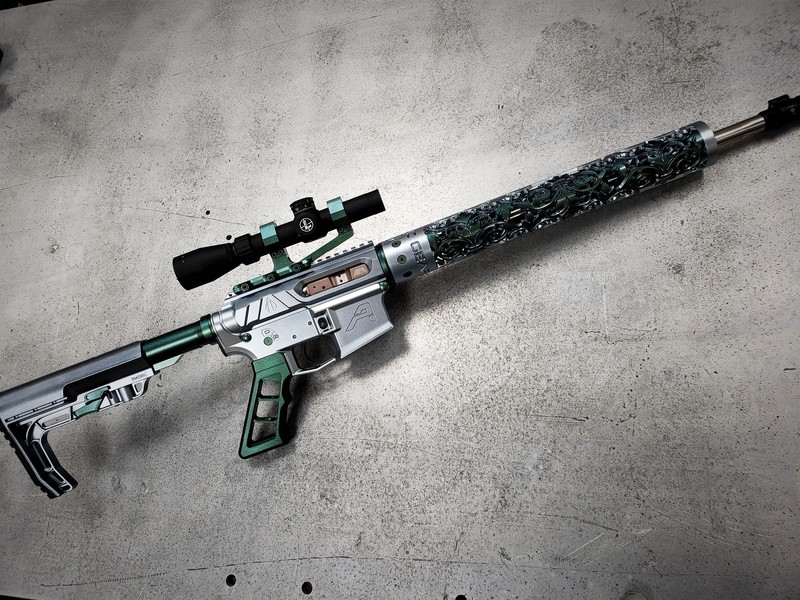 Ceramic Rifles Tactical Rifle done in H-190 and MC-160 by Web User | Cerakote