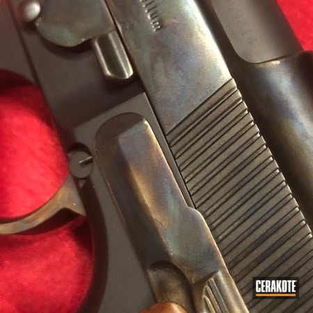 Powder Coating: Pistol,Beretta,Midnight E-110,MATTE CERAMIC CLEAR MC-161