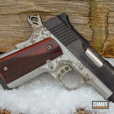 Powder Coating: Graphite Black H-146,Kimber,Kimber Ultra Carry II,1911,Pistol,Before and After