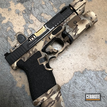 Cerakoted Glock 19 Build Featuring Custom Engraving, Stippling And Cerakote Multicam