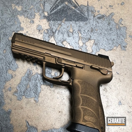 Powder Coating: HK Pistol,Heckler & Koch,Handguns,Pistol,Burnt Bronze H-148,HK45
