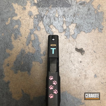 Cerakoted Glock Slide With A Custom Cat Themed Cerakote Finish