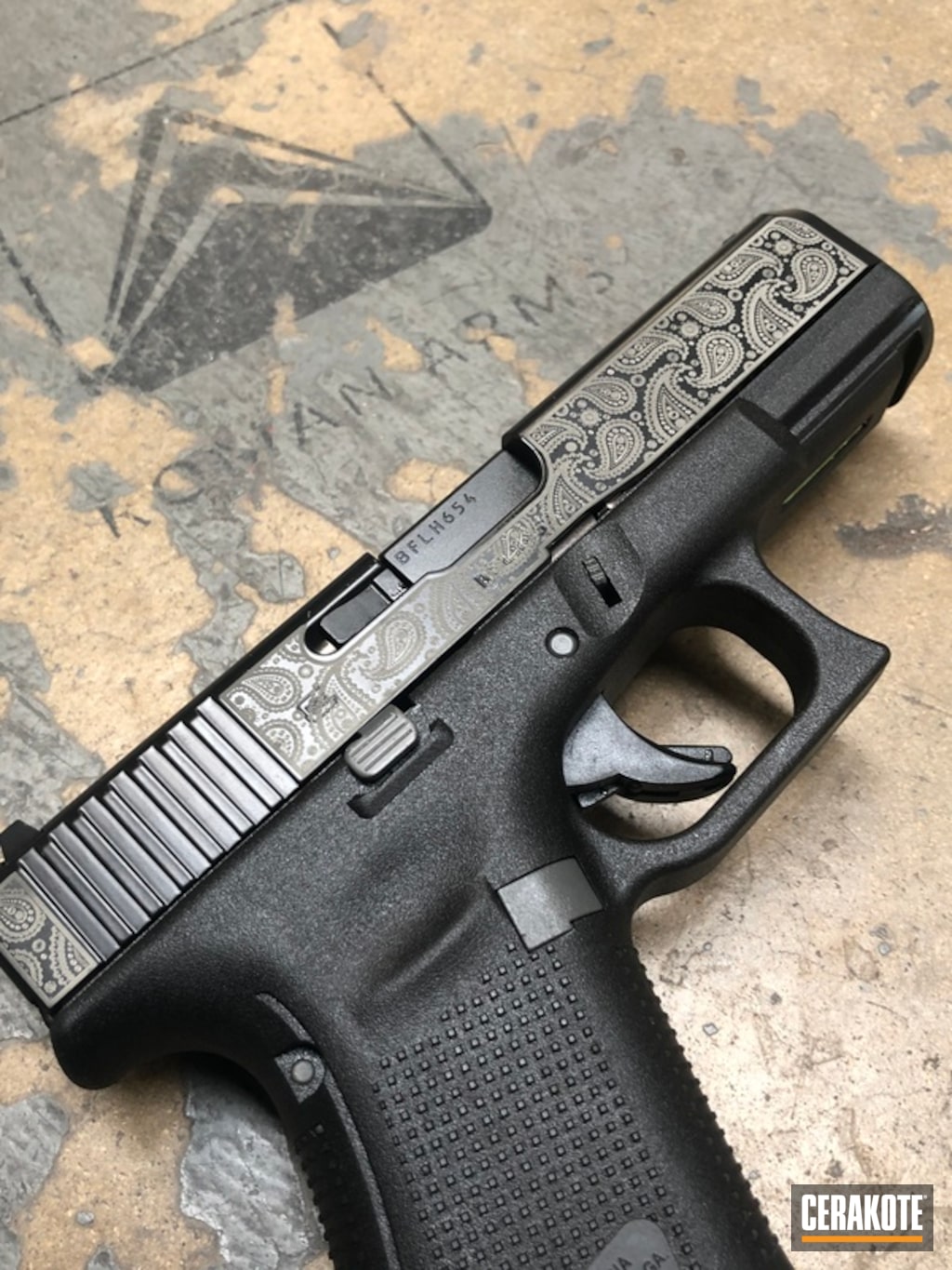 Cerakote And Laser Engraving Paisley Pattern By Abelardo Roman Cerakote