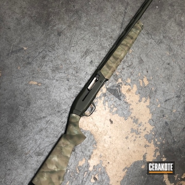 Cerakoted Browning Maxus Shotgun In A Custom Cerakote Camo Finish