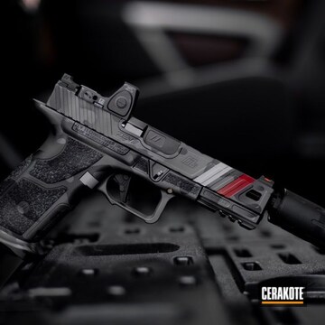 Cerakoted Zev Glock With A Custom Cerakote Multicam And Stripe Finish