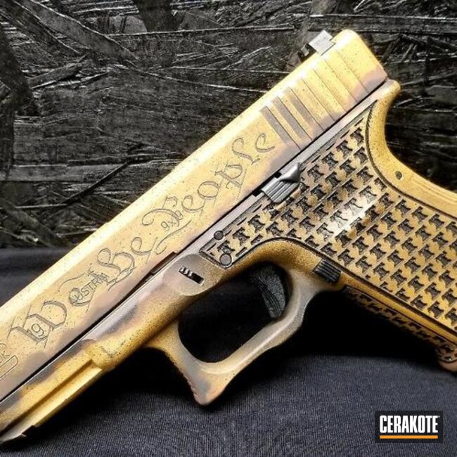 Cerakoted Laser Engraved 2nd Amendment Themed Glock 19