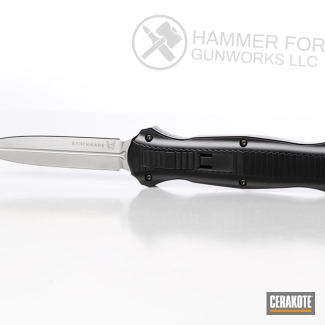 Cerakoted Benchmade Knife With Cerakote E-100 Blackout