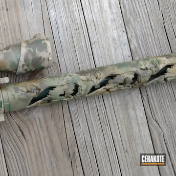 Cerakoted Unique Ar Rifle With Custom Camo Finish