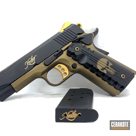 Powder Coating: Kimber,Graphite Black H-146,Pistol,Gold H-122,Kimber Pro Carry II,Punisher Skull,Burnt Bronze H-148
