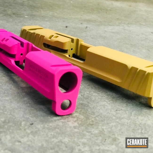 Cerakoted H-141 Prison Pink And H-122 Gold