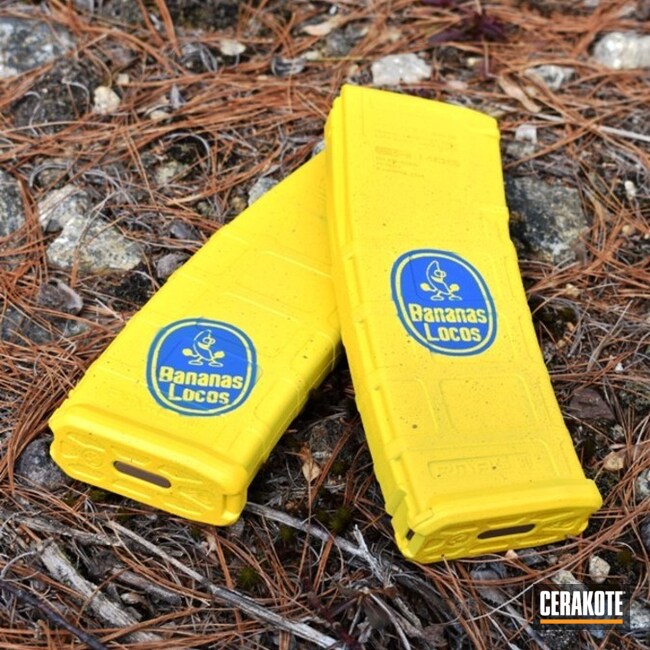 Cerakoted Custom Banana Themed Gun Magazines