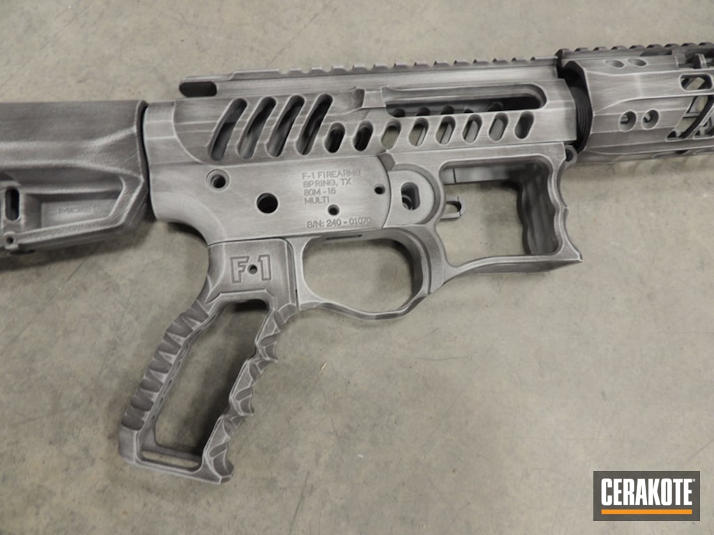 Distressed Cerakote Finish On This F1 Firearms Rifle By Web User Cerakote