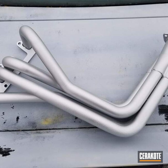 Cerakoted C-7700 Glacier Silver On This Custom Exhaust