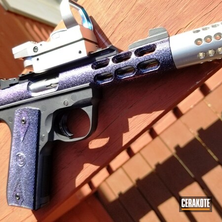 Powder Coating: Graphite Black H-146,GunCandy,22lr,.22 cal,Purple Candy,Ruger MKIII,Ruger,Target Pistol,MATTE ARMOR CLEAR H-301
