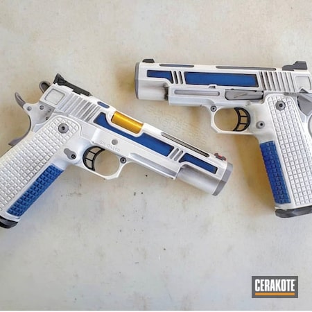 Powder Coating: Hidden White H-242,Two Tone,1911,Pistol,Guncrafter Inductries,2011,Star Wars