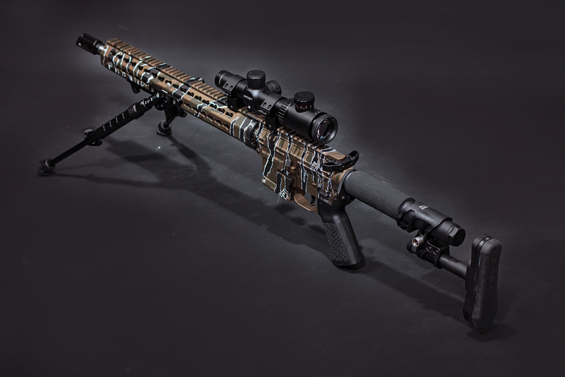3 Gun Build with Custom Tiger Stripe Camo by Web User | Cerakote