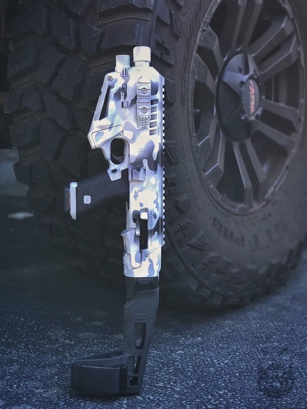 Micro Roni in a Cerakote Snow Camo Finish by David Teves | Cerakote