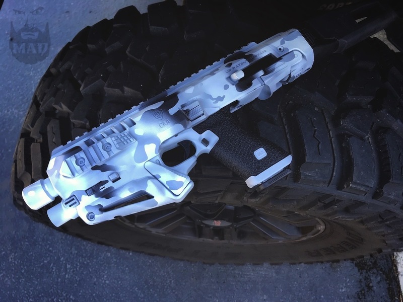 Micro Roni in a Cerakote Snow Camo Finish by David Teves | Cerakote