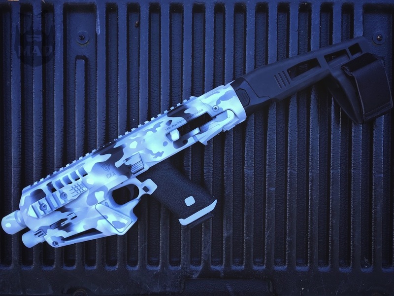 Micro Roni in a Cerakote Snow Camo Finish by David Teves | Cerakote