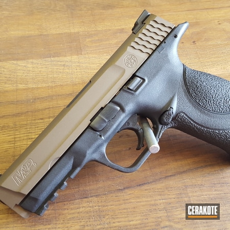 Powder Coating: Smith & Wesson M&P,Smith & Wesson,Two Tone,Pistol,Burnt Bronze H-148