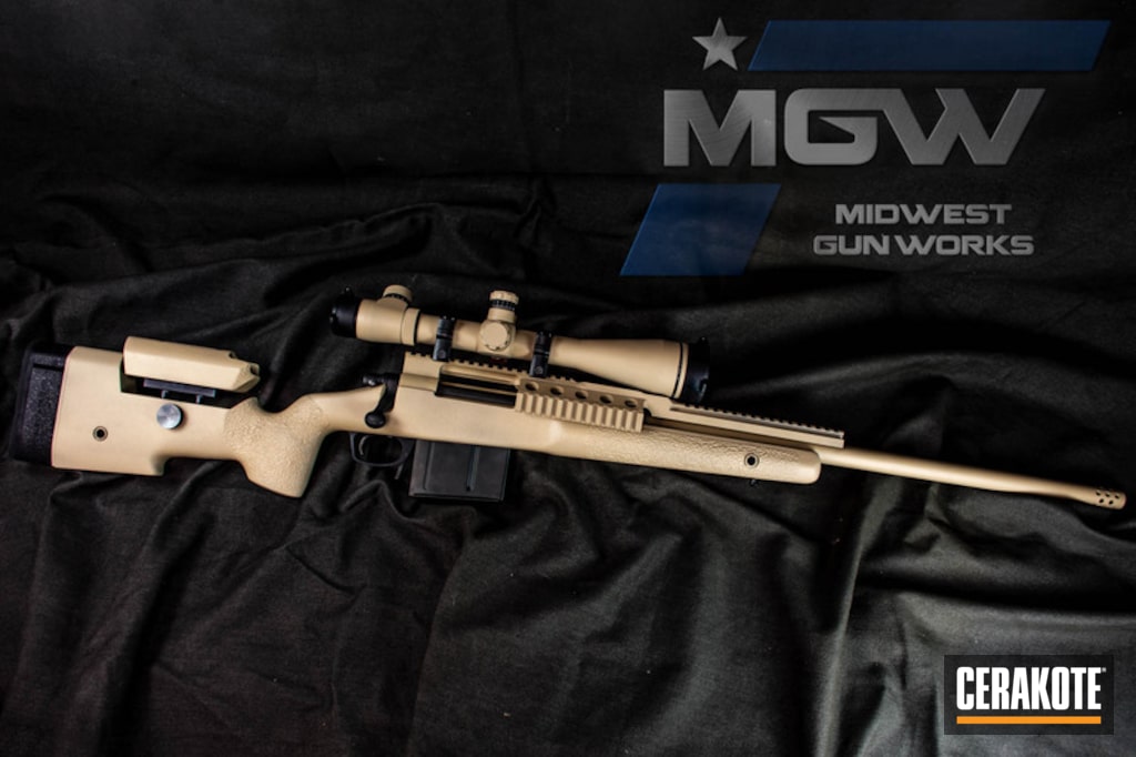 Cerakoted Remington 700 Bolt Action Rifle In A Desert Sand Color By Terry Perren Cerakote Cerakoted Remington 700 Bolt Action Rifle In A Desert Sand Color By Terry Perren Cerakote