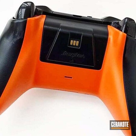 Powder Coating: Hunter Orange H-128,Xbox,Two Tone,controller,Electronics,Xbox Controller,More Than Guns,videogame,Gaming,Video Games,Video Game Contoller